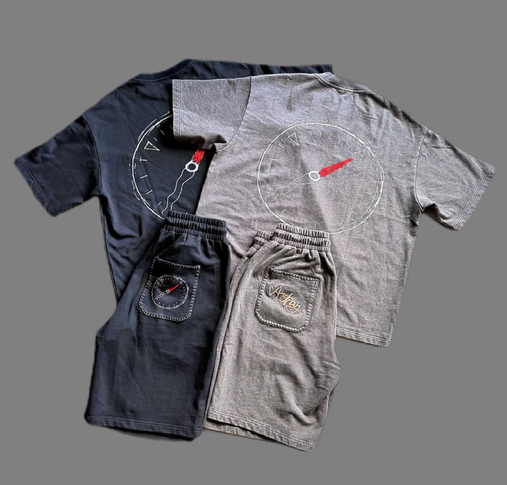 2 ensembles Astray  100% COTON (gris + noir)
